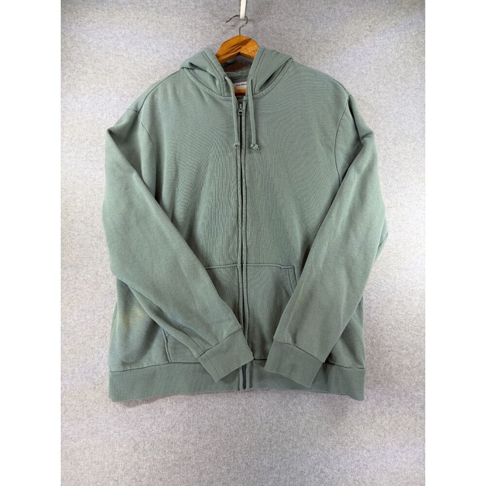 Old Navy Men’s XXL Sage Green Full Zip Fleece Hoodie Sweatshirt 3661
